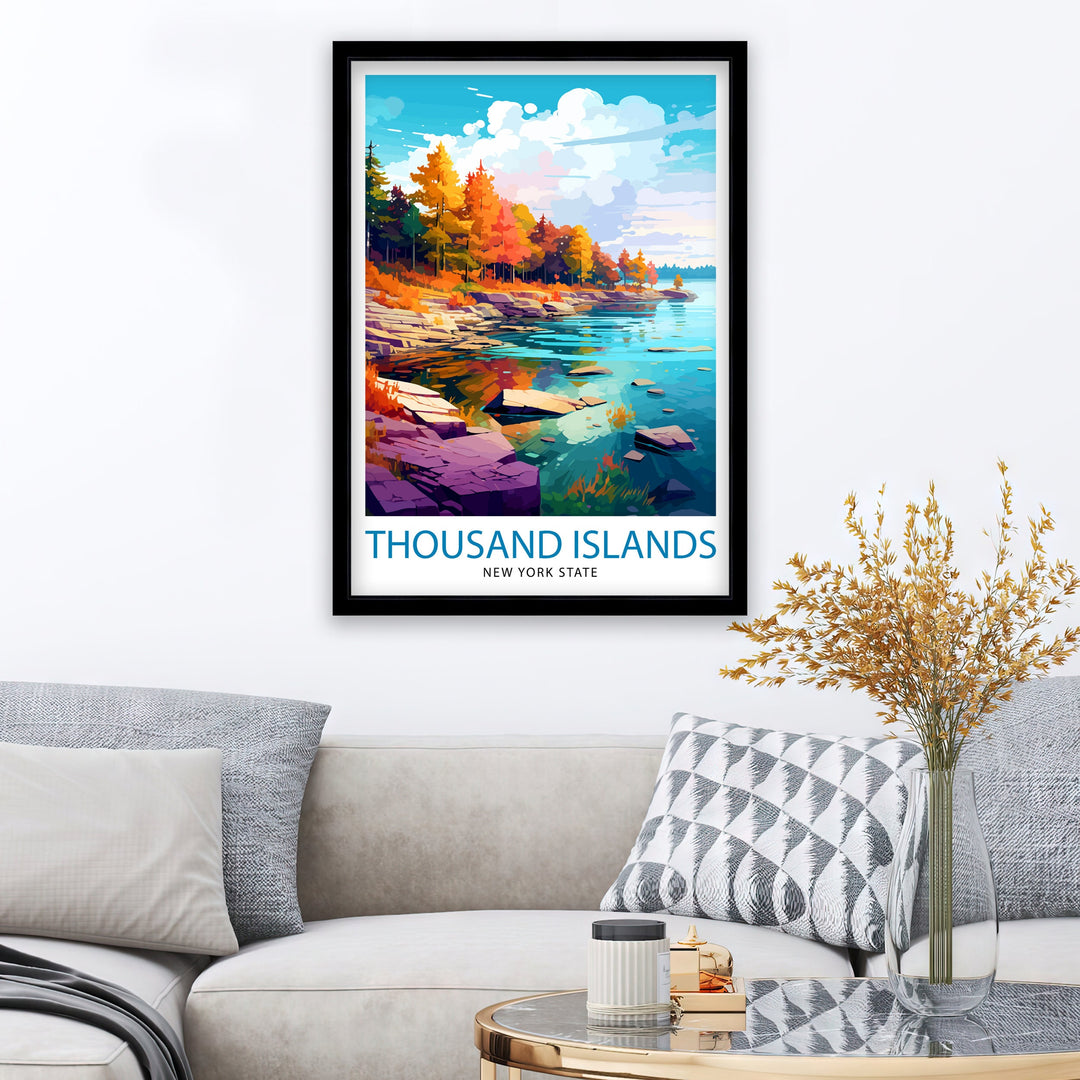 Thousand Islands New York State Travel Poster