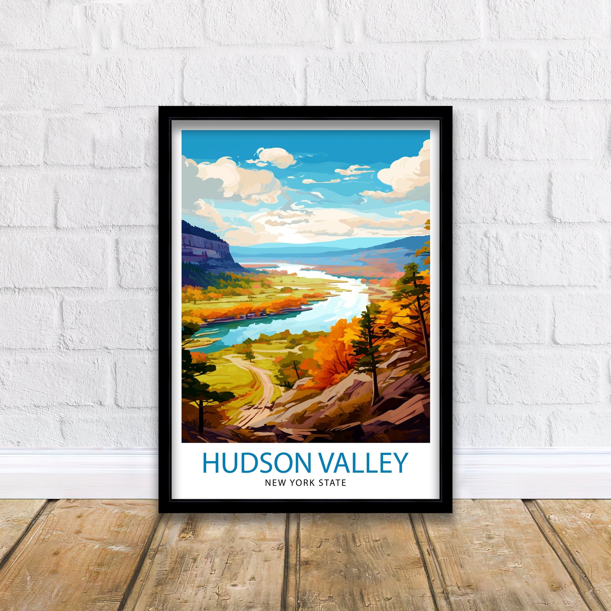 Hudson Valley New York State Travel Print| New York Wall Decor Hudson Valley Poster Upstate New York Travel Prints New York Art Print