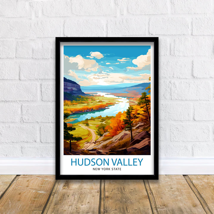 Hudson Valley New York State Travel Poster