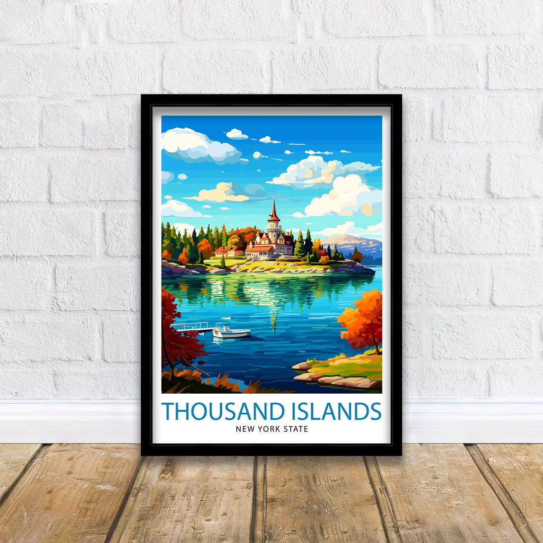 Thousand Islands New York State Travel Poster