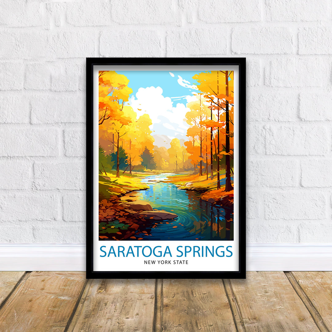 Saratoga Springs New York State Travel Poster