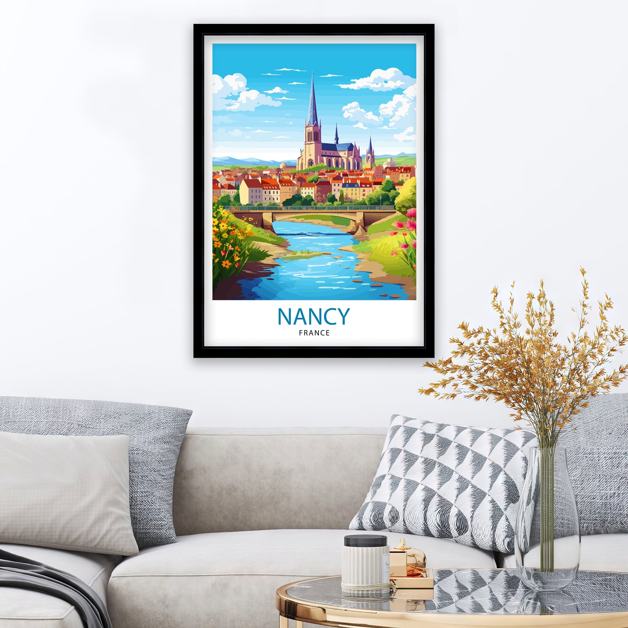 Nancy France Travel Print| Nancy Wall Decor Nancy Poster France Travel Prints Nancy Art Print Nancy Illustration Nancy Wall Art France Print