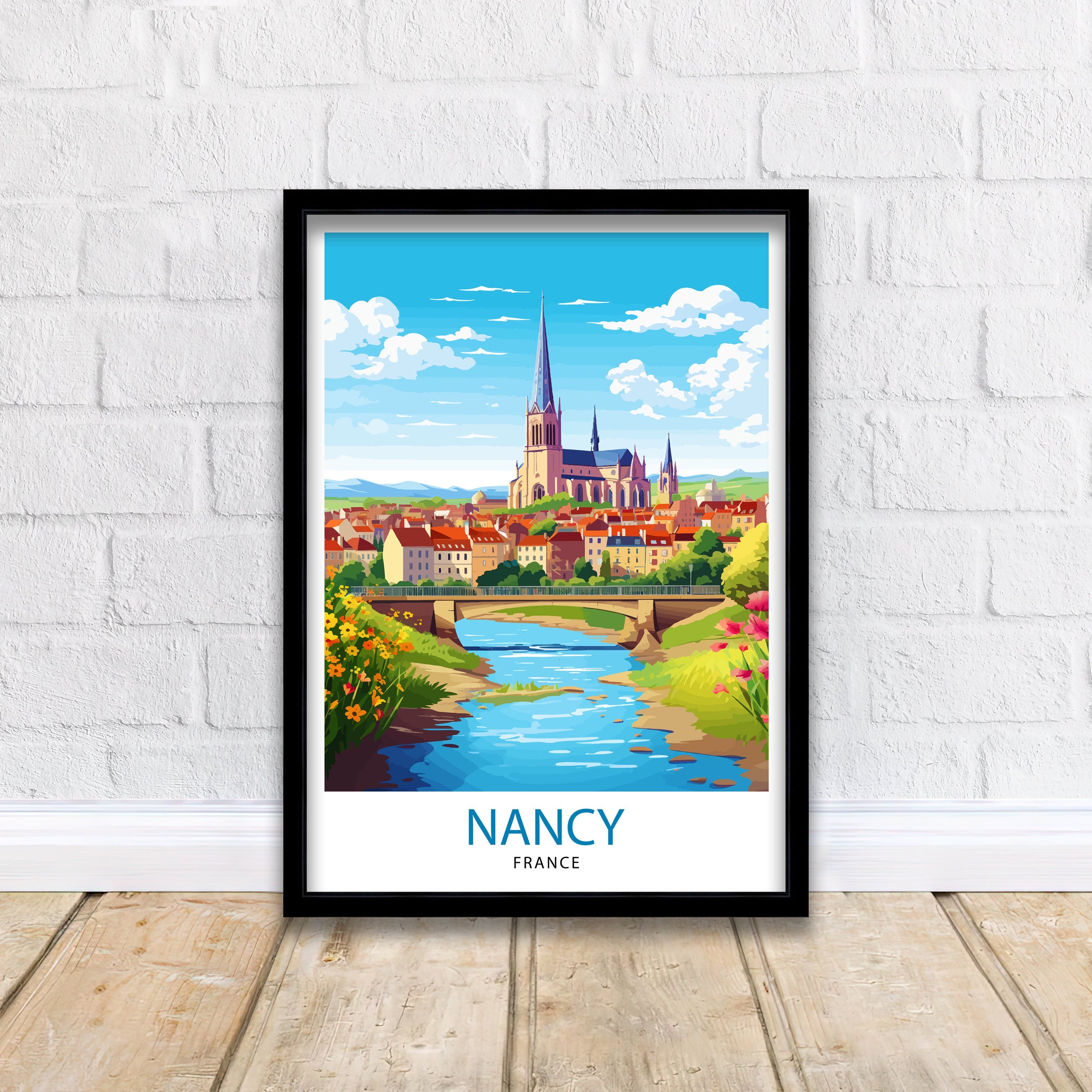 Nancy France Travel Print| Nancy Wall Decor Nancy Poster France Travel Prints Nancy Art Print Nancy Illustration Nancy Wall Art France Print