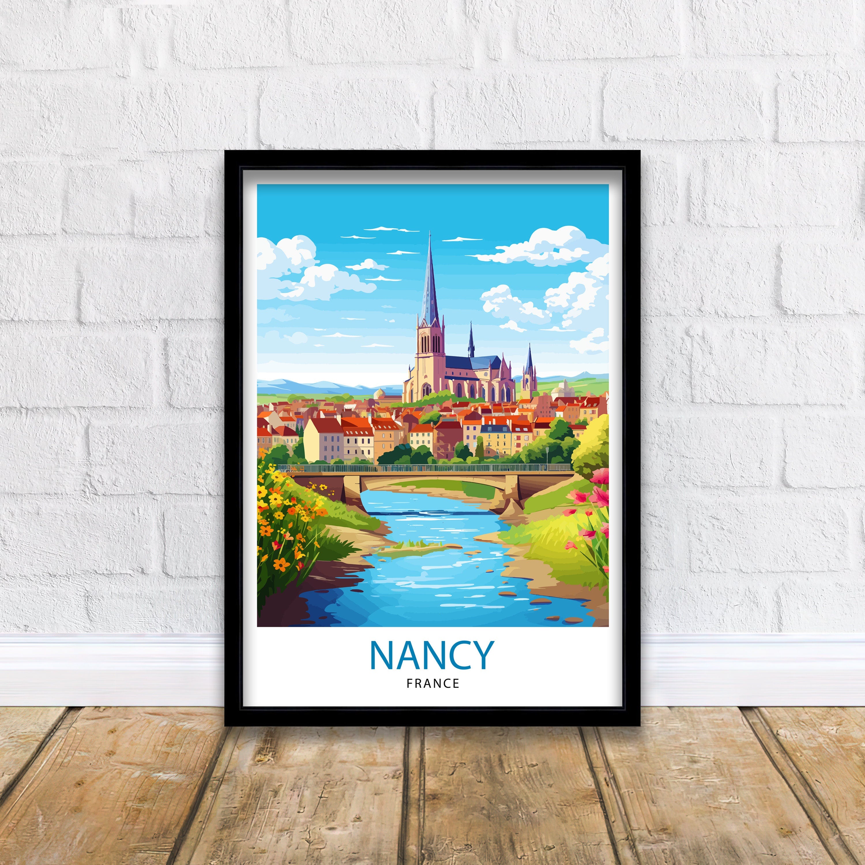 Nancy France Travel Print| Nancy Wall Decor Nancy Poster France Travel Prints Nancy Art Print Nancy Illustration Nancy Wall Art France Print