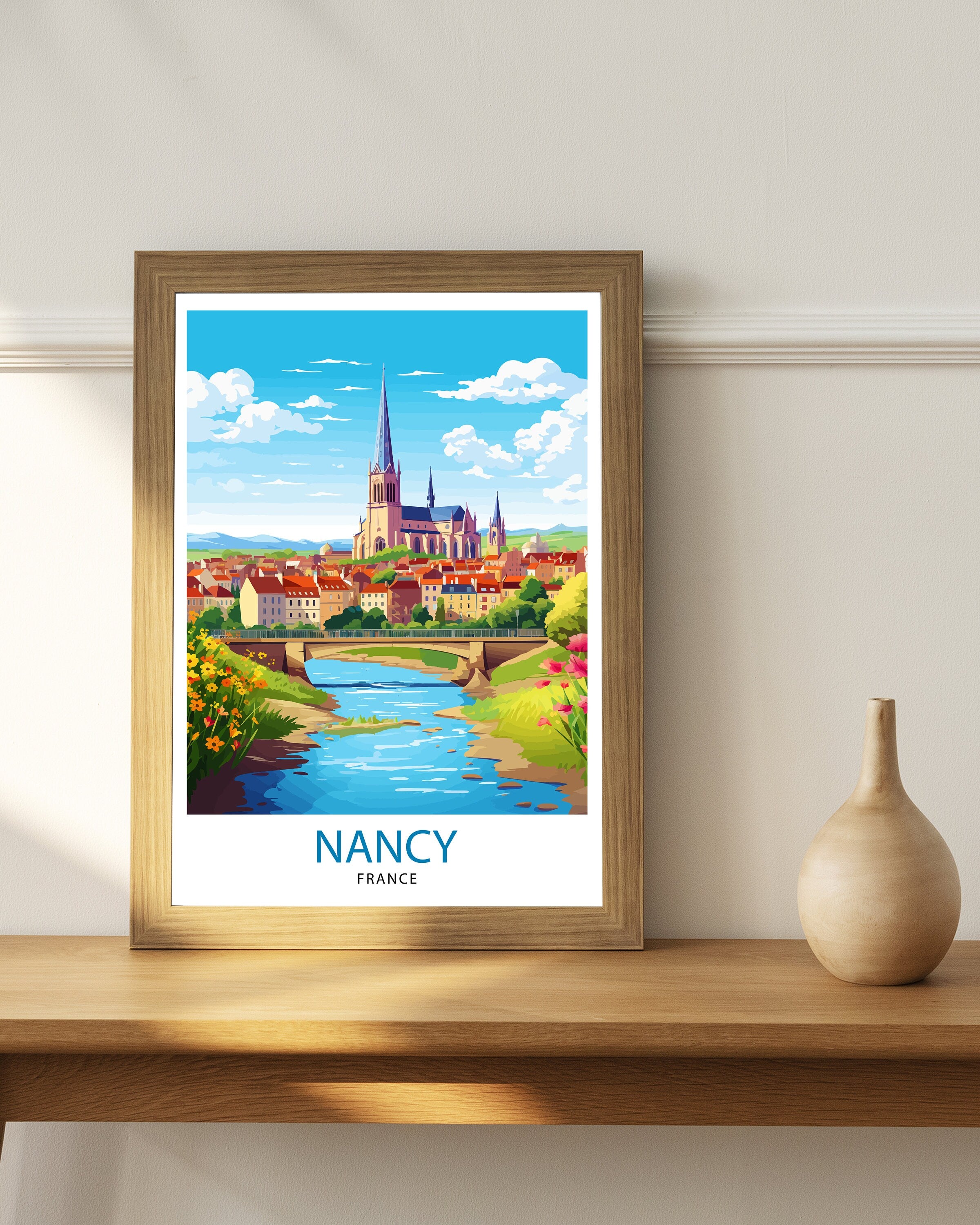 Nancy France Travel Print| Nancy Wall Decor Nancy Poster France Travel Prints Nancy Art Print Nancy Illustration Nancy Wall Art France Print