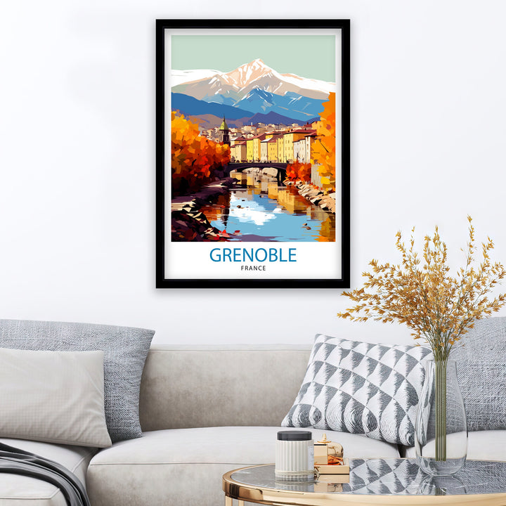 Grenoble France Travel Poster France