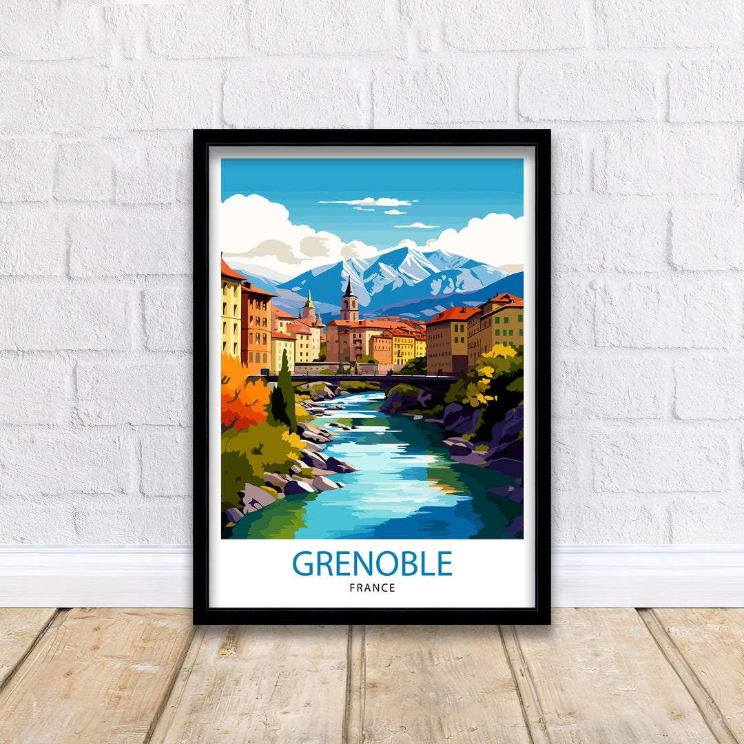 Grenoble France Travel Poster France