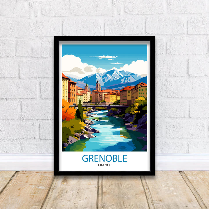 Grenoble France Travel Poster France