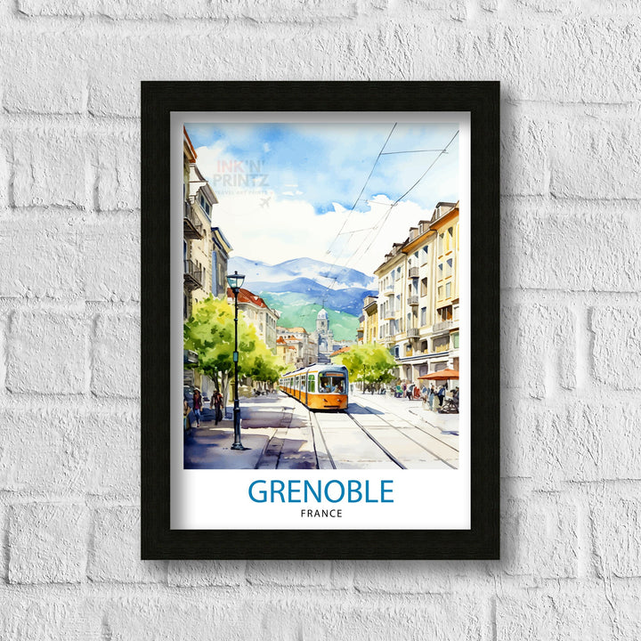 Grenoble France Travel Poster France