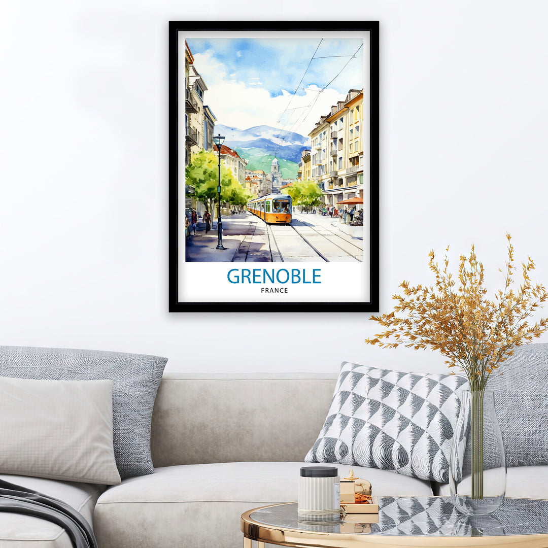 Grenoble France Travel Poster France