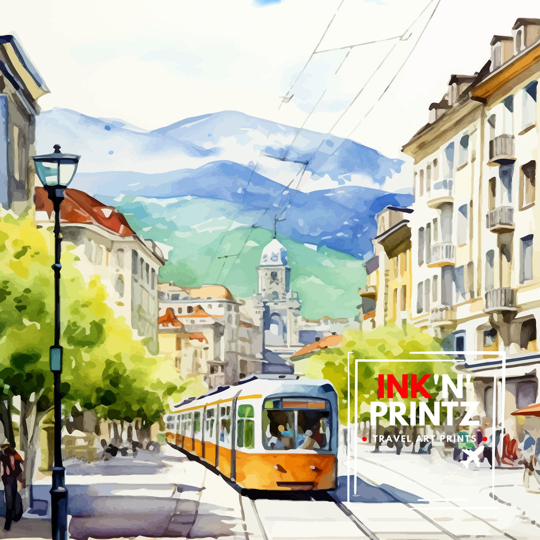 Grenoble France Travel Poster France