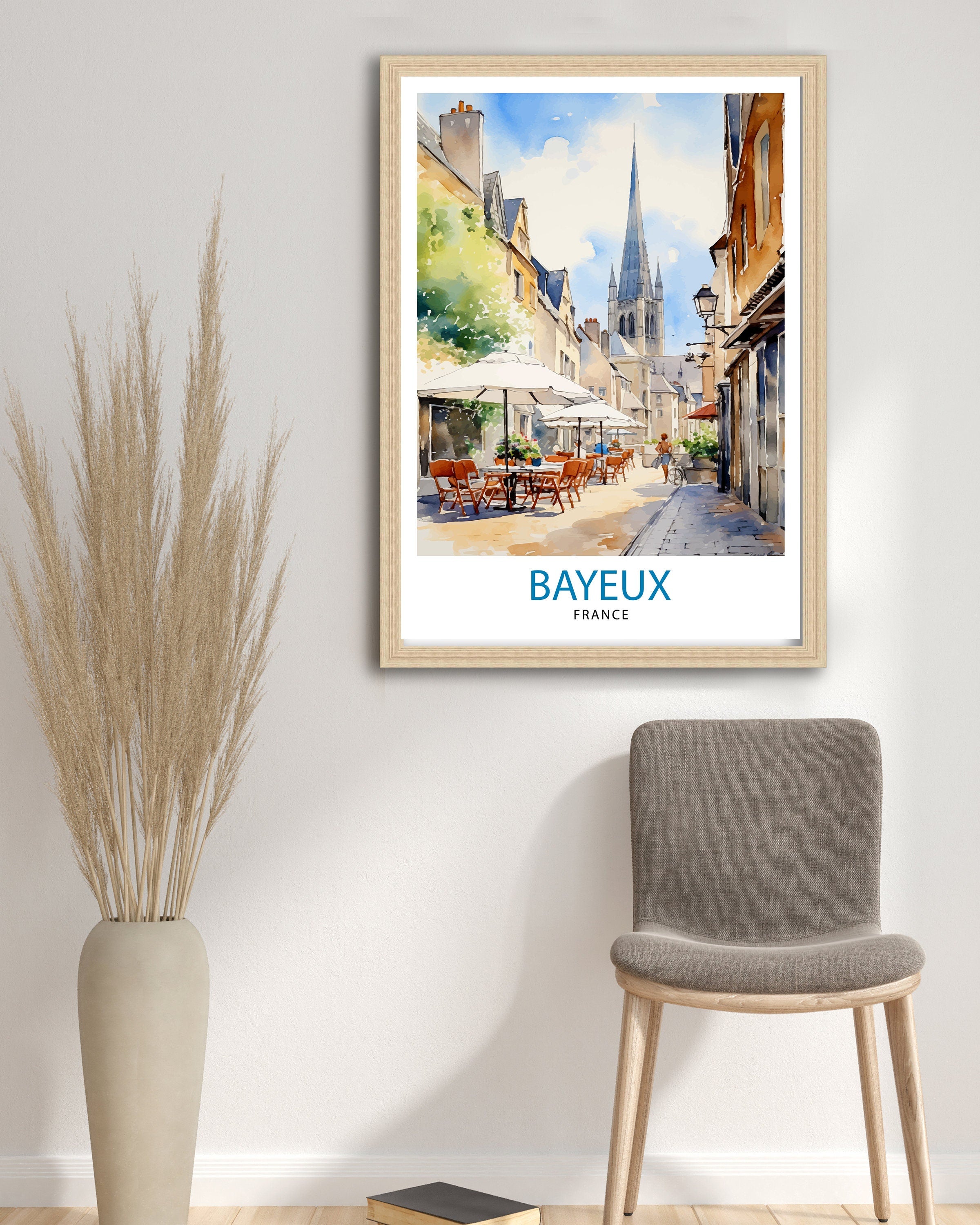 Bayeux France Travel Print Bayeux Wall Decor Bayeux Poster France Travel Prints Bayeux Art Print Bayeux Illustration Bayeux Wall Art