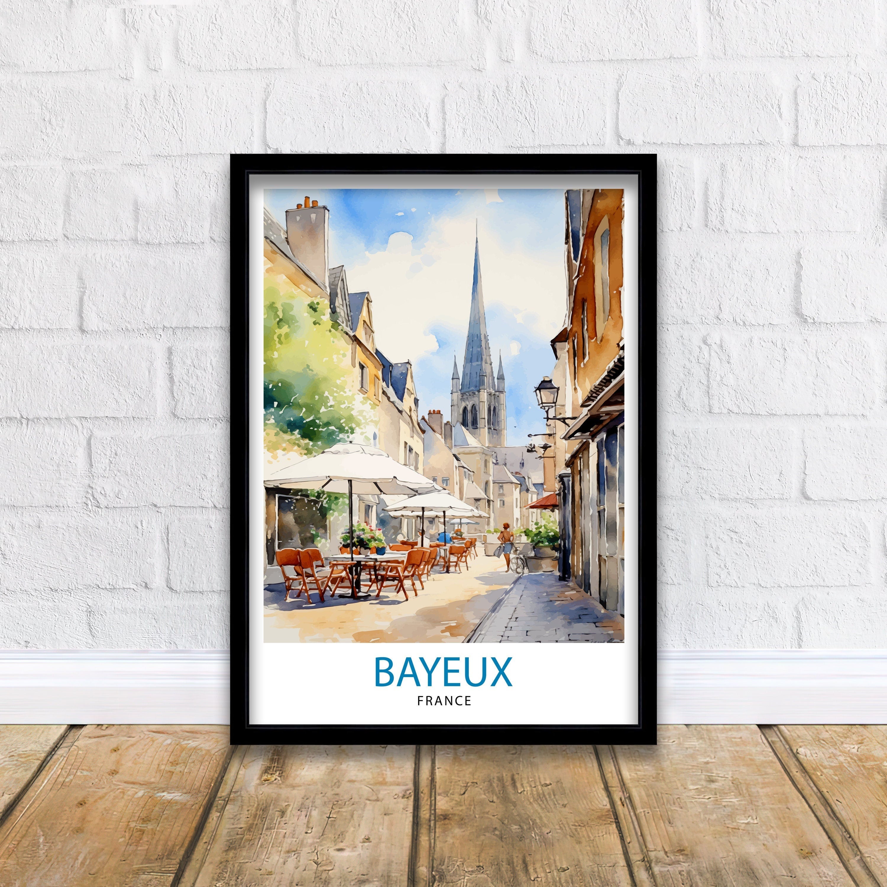 Bayeux France Travel Print Bayeux Wall Decor Bayeux Poster France Travel Prints Bayeux Art Print Bayeux Illustration Bayeux Wall Art