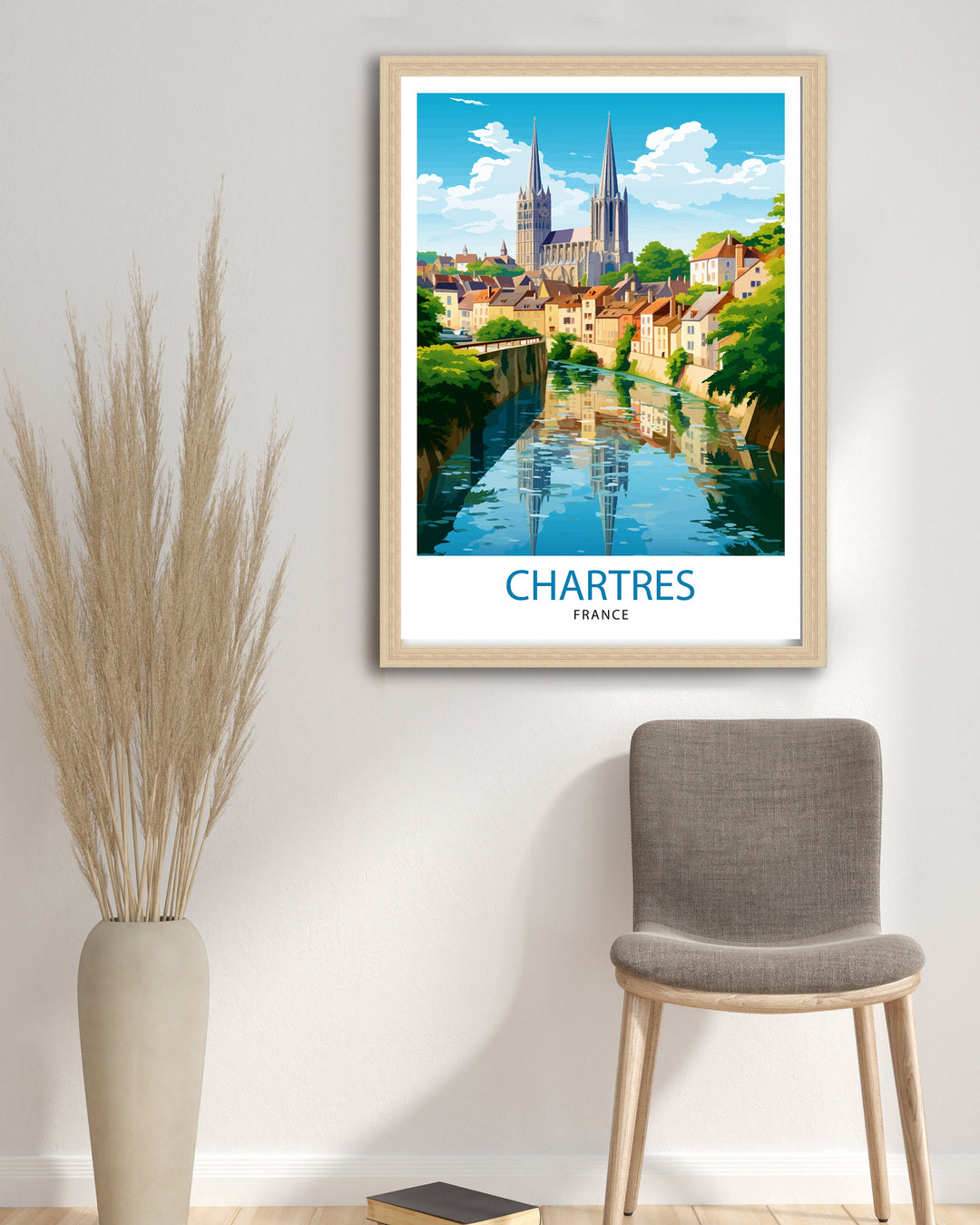 Chartres France Travel Poster Chartres