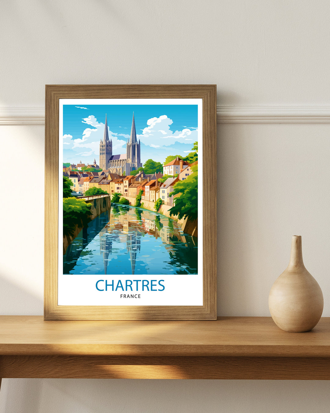 Chartres France Travel Poster Chartres