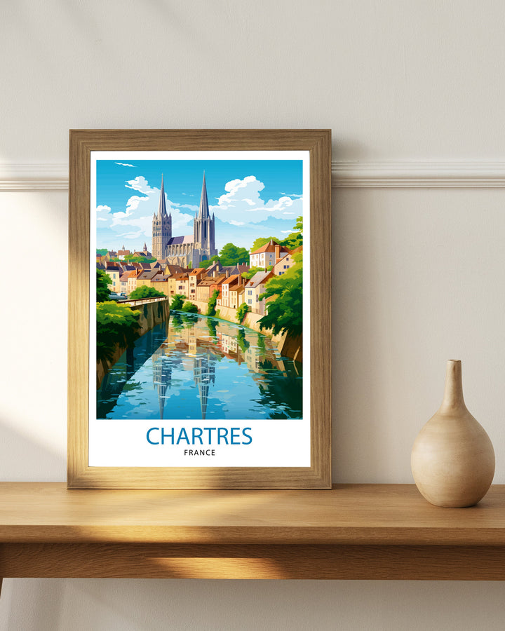 Chartres France Travel Poster Chartres