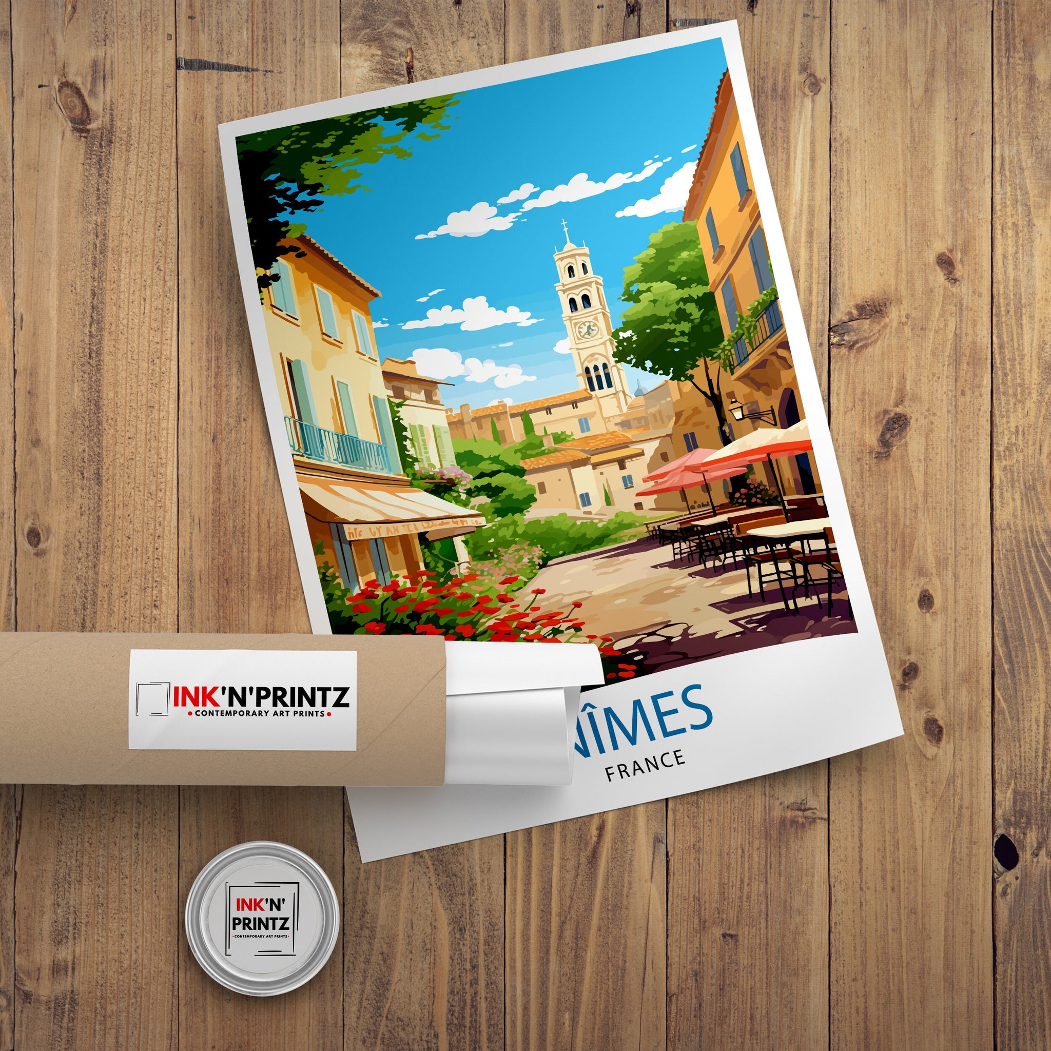 Nimes France Travel Print Nimes Wall Decor Nimes Poster France Travel Prints Nimes Art Print Nimes Illustration Nimes Wall Art France Print