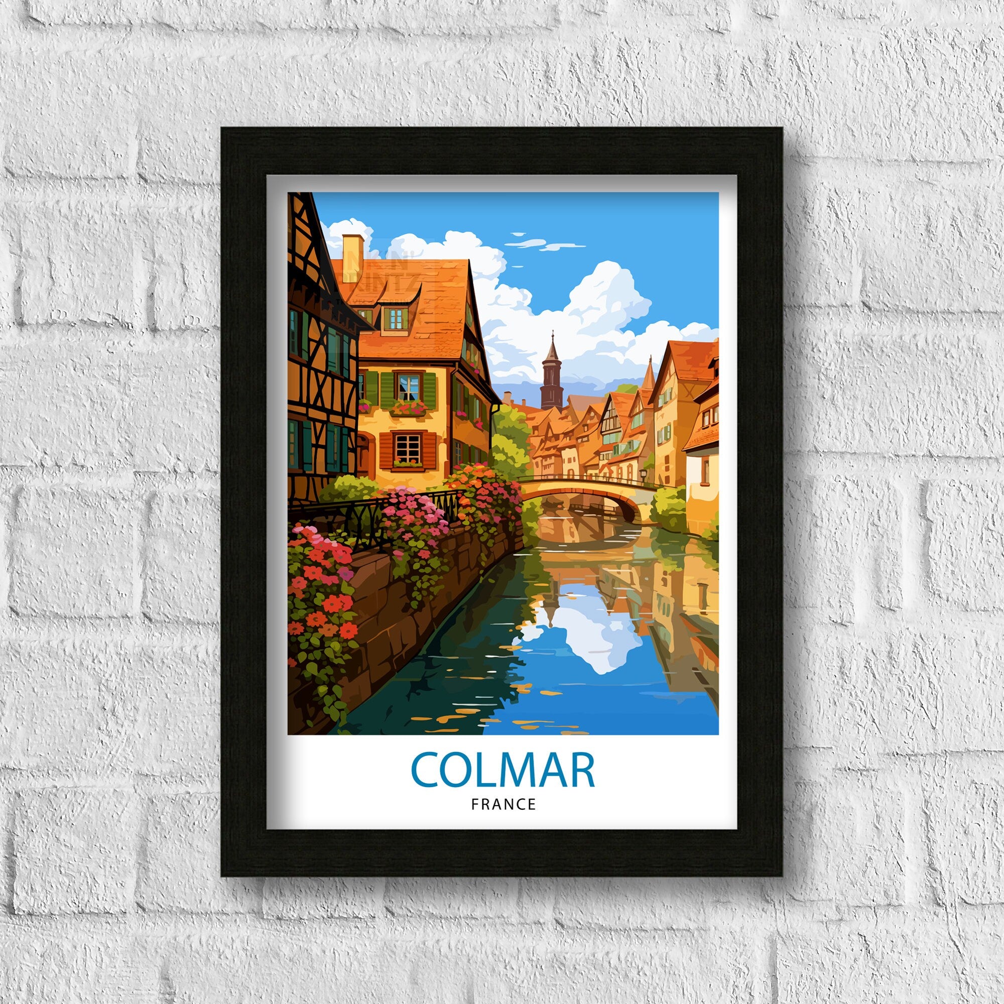 Colmar France Travel Print Colmar Wall Art Colmar Home Decor Colmar Illustration Travel Poster Gift For Colmar France France Home Decor