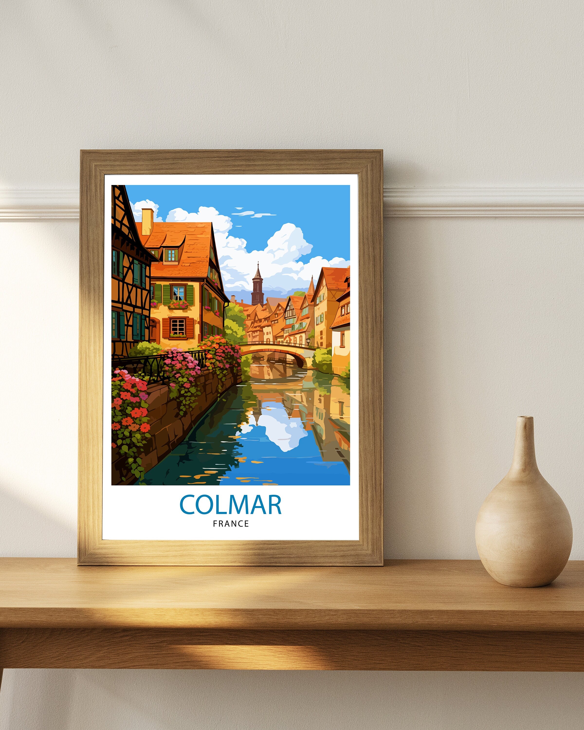 Colmar France Travel Print Colmar Wall Art Colmar Home Decor Colmar Illustration Travel Poster Gift For Colmar France France Home Decor