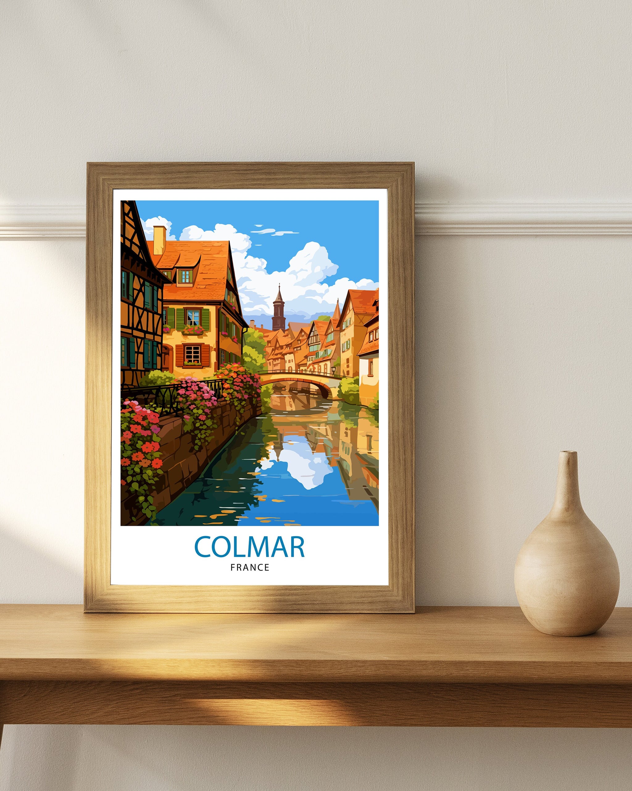 Colmar France Travel Print Colmar Wall Art Colmar Home Decor Colmar Illustration Travel Poster Gift For Colmar France France Home Decor