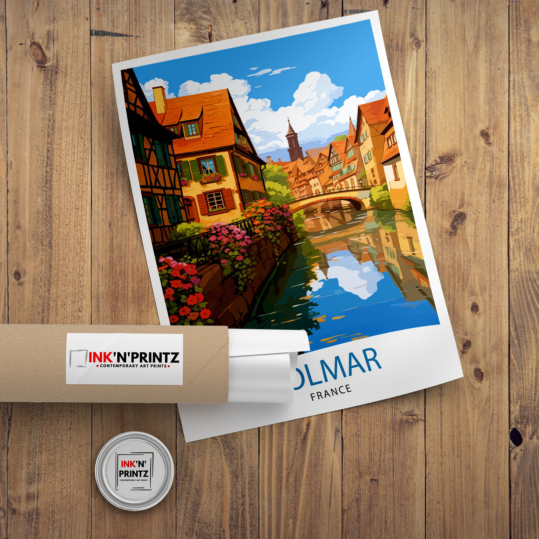 Colmar France Travel Poster Colmar Wall Art Colmar Home Decor Colmar Illustration Travel Poster Gift For Colmar France France Home Decor