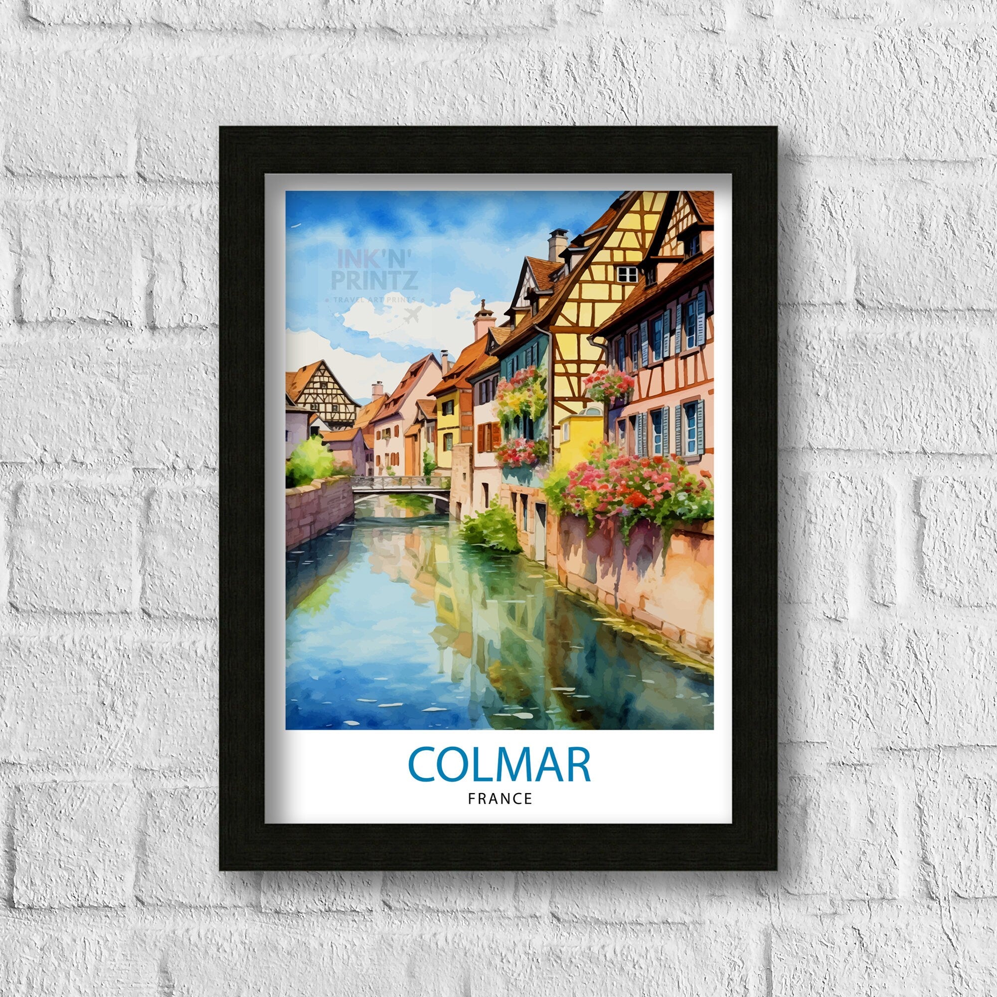 Colmar France Travel Print Colmar Wall Art Colmar Home Decor Colmar Illustration Travel Poster Gift For Colmar France France Home Decor