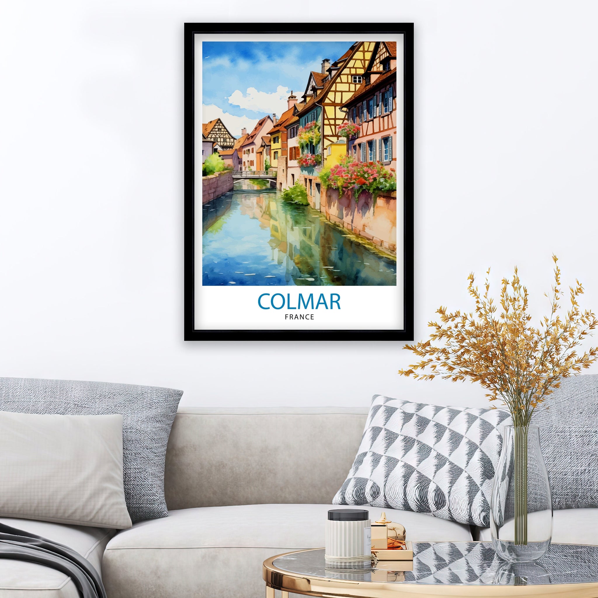 Colmar France Travel Print Colmar Wall Art Colmar Home Decor Colmar Illustration Travel Poster Gift For Colmar France France Home Decor