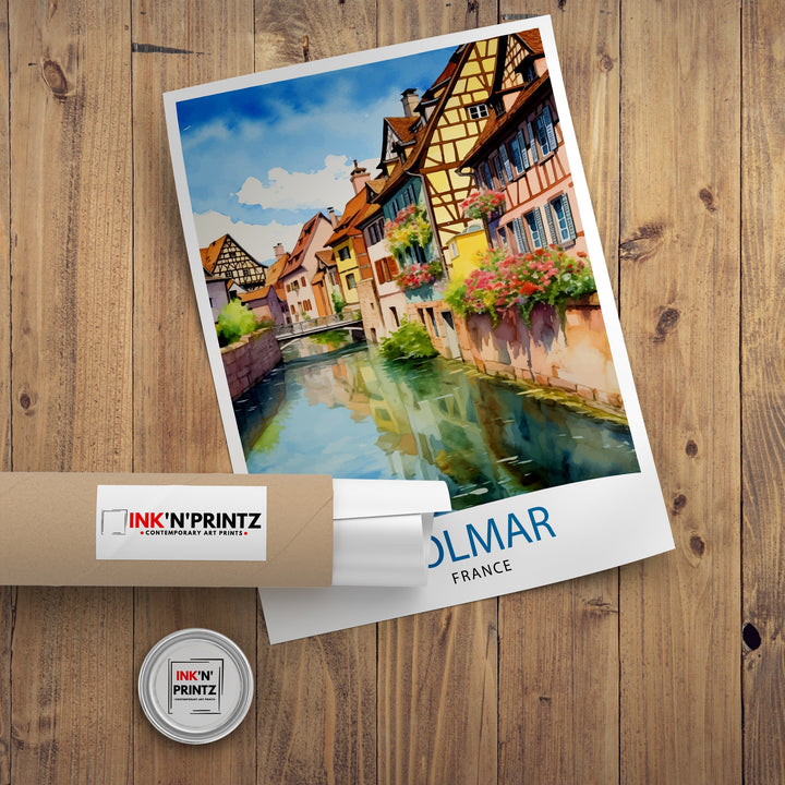 Colmar France Travel Poster Colmar Wall Art Colmar Home Decor Colmar Illustration Travel Poster Gift For Colmar France France Home Decor