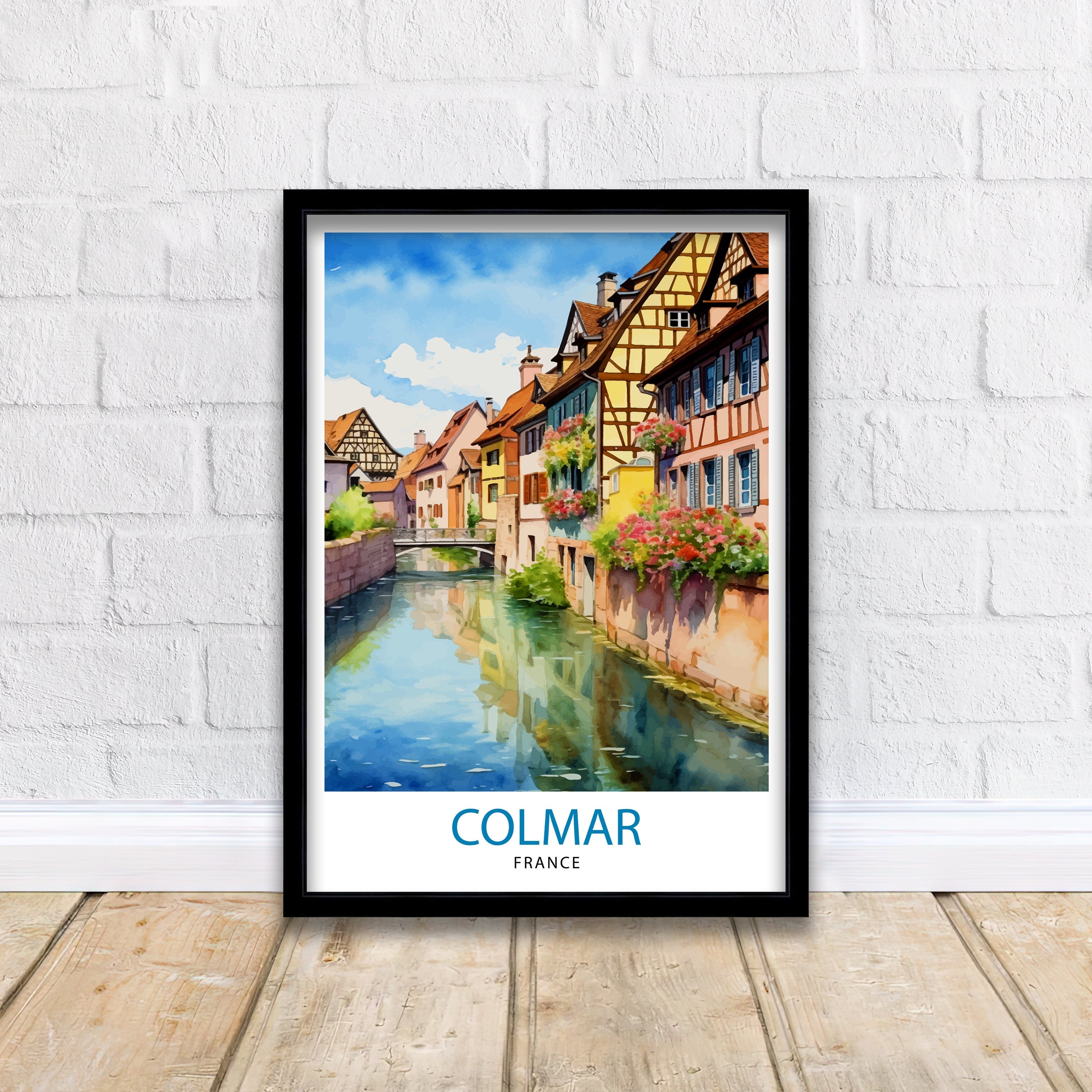 Colmar France Travel Print Colmar Wall Art Colmar Home Decor Colmar Illustration Travel Poster Gift For Colmar France France Home Decor