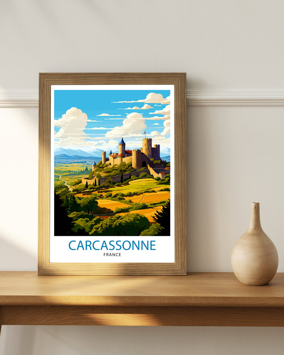 Carcassonne France Travel Poster Carcassonne