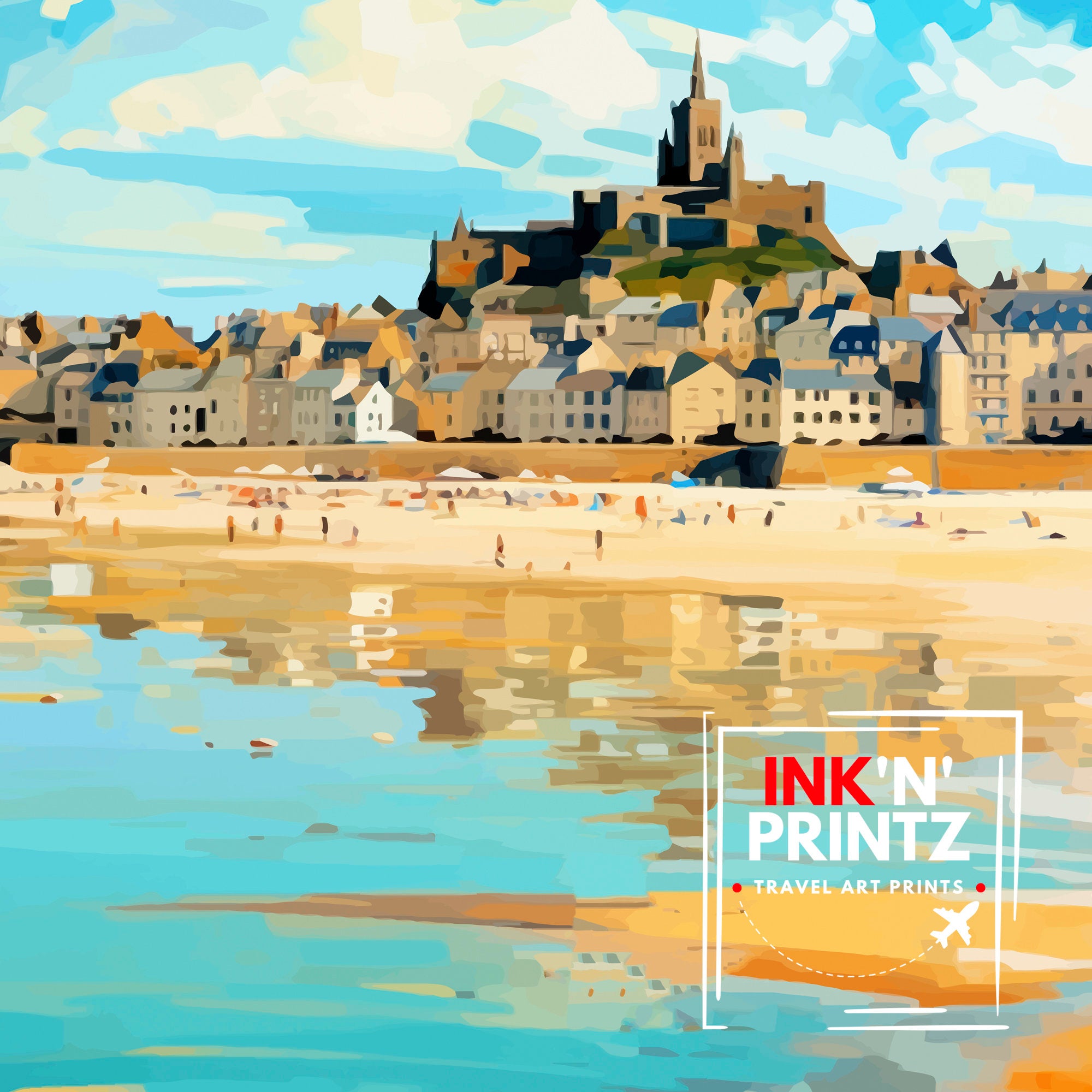 St Malo France Travel Print St Malo Wall Art St Malo Home Decor St Malo Illustration Travel Poster Gift For St Malo France Home