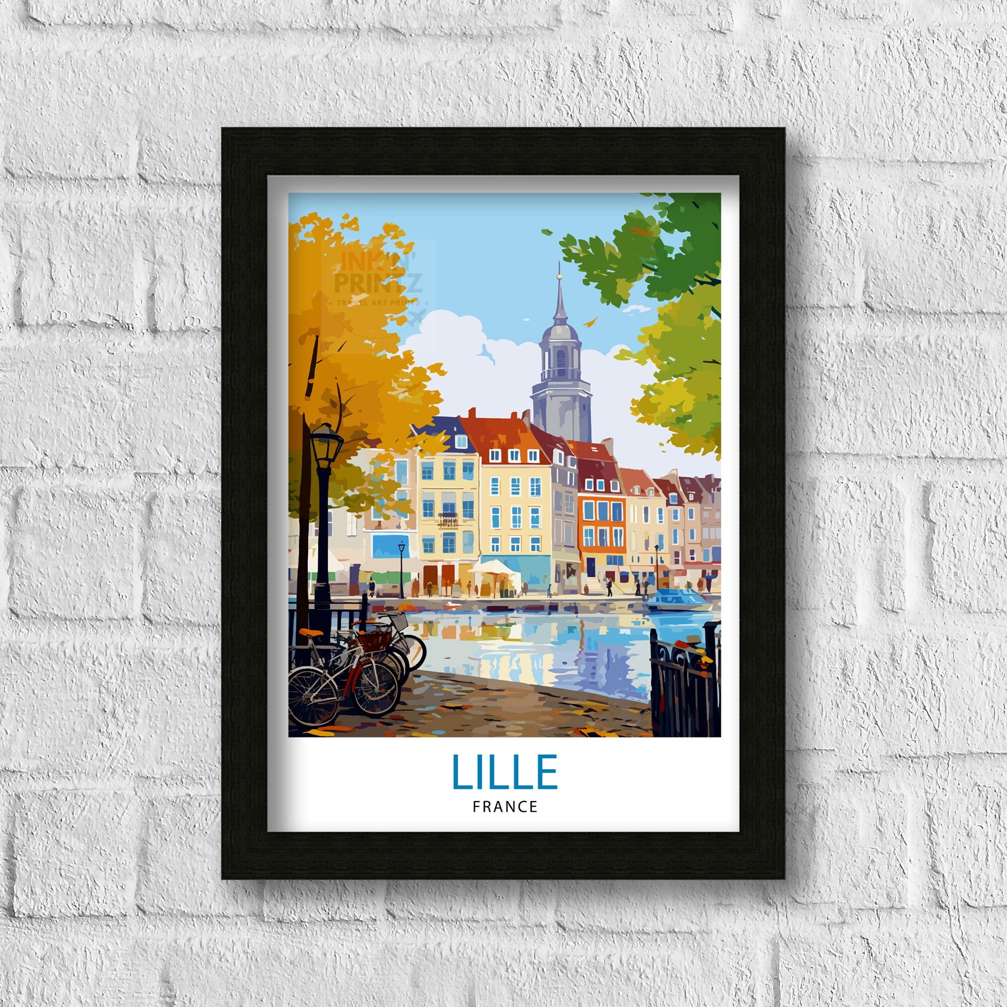 Lille France Travel Print Lille Wall Decor Lille Poster France Travel Prints Lille Art Print Lille Illustration Lille