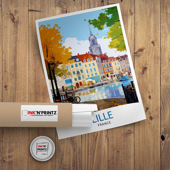 Lille France Travel Poster Lille