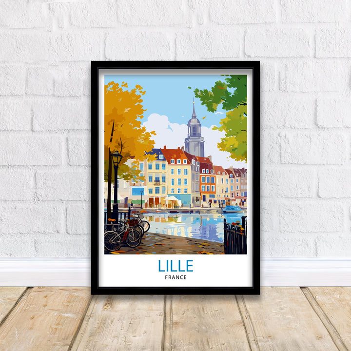 Lille France Travel Poster Lille