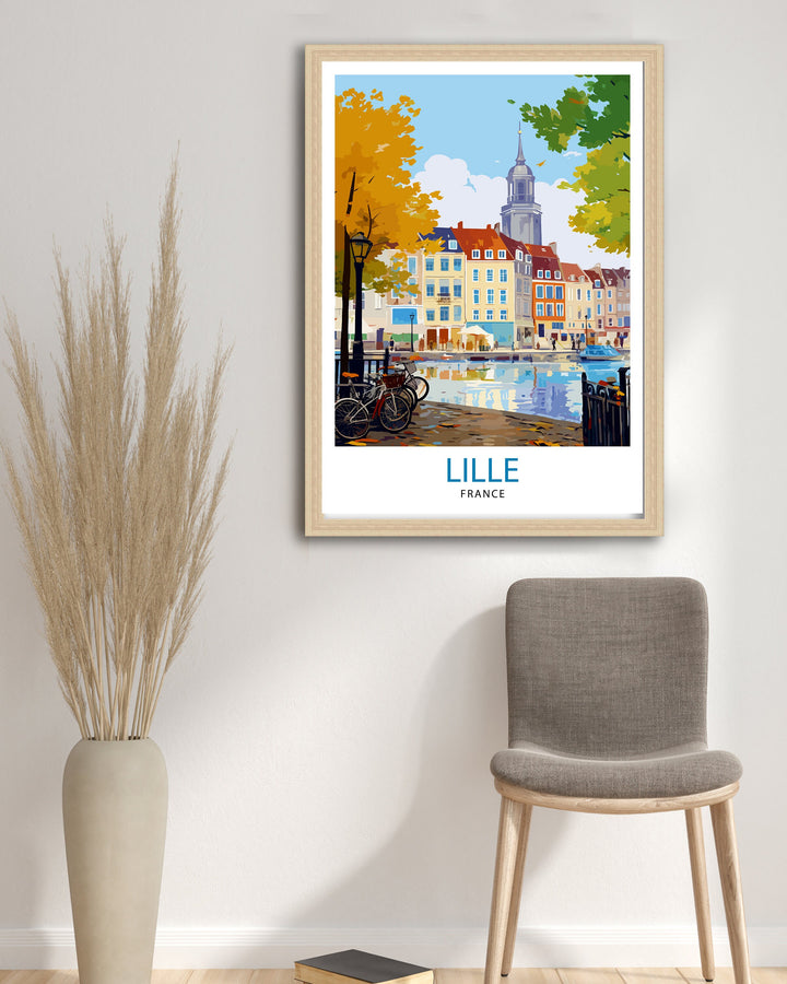 Lille France Travel Poster Lille