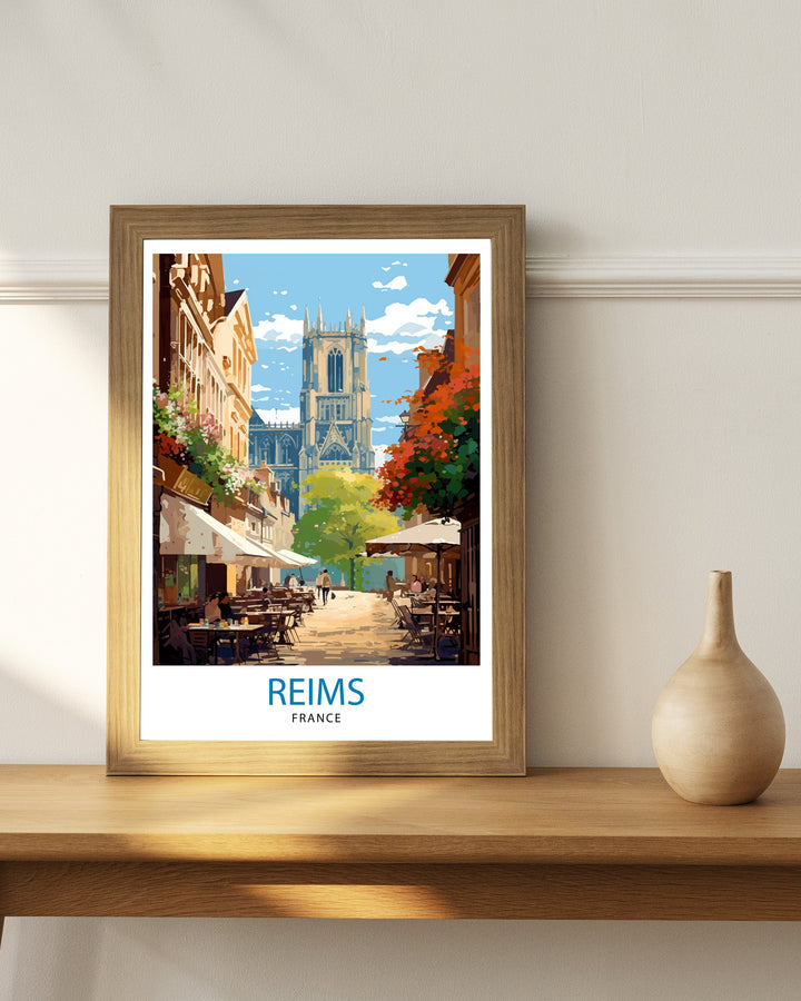 Reims France Travel Poster Reims