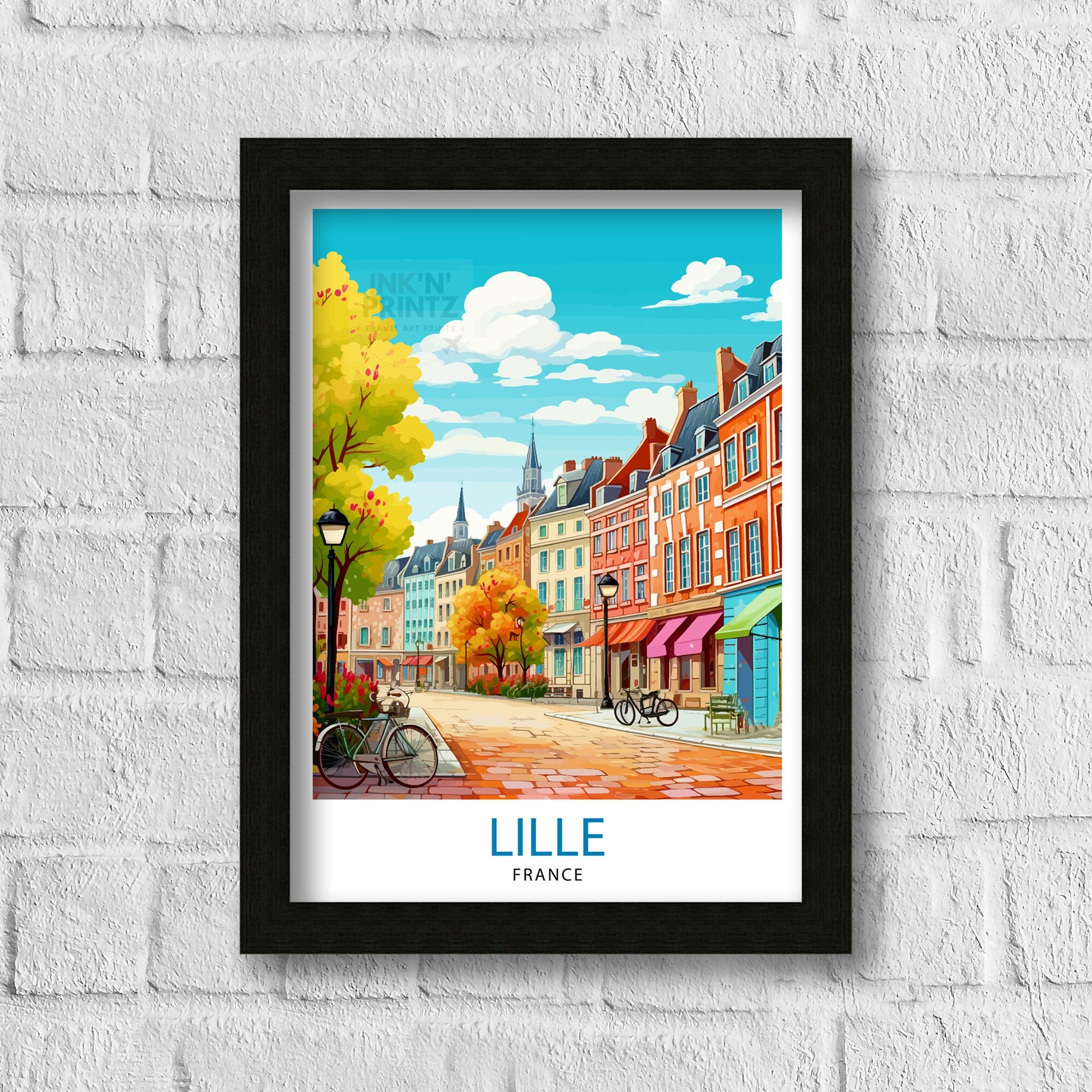 Lille France Travel Print Lille Wall Decor Lille Poster France Travel Prints Lille Art Print Lille Illustration Lille