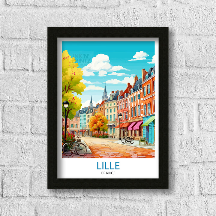 Lille France Travel Poster Lille