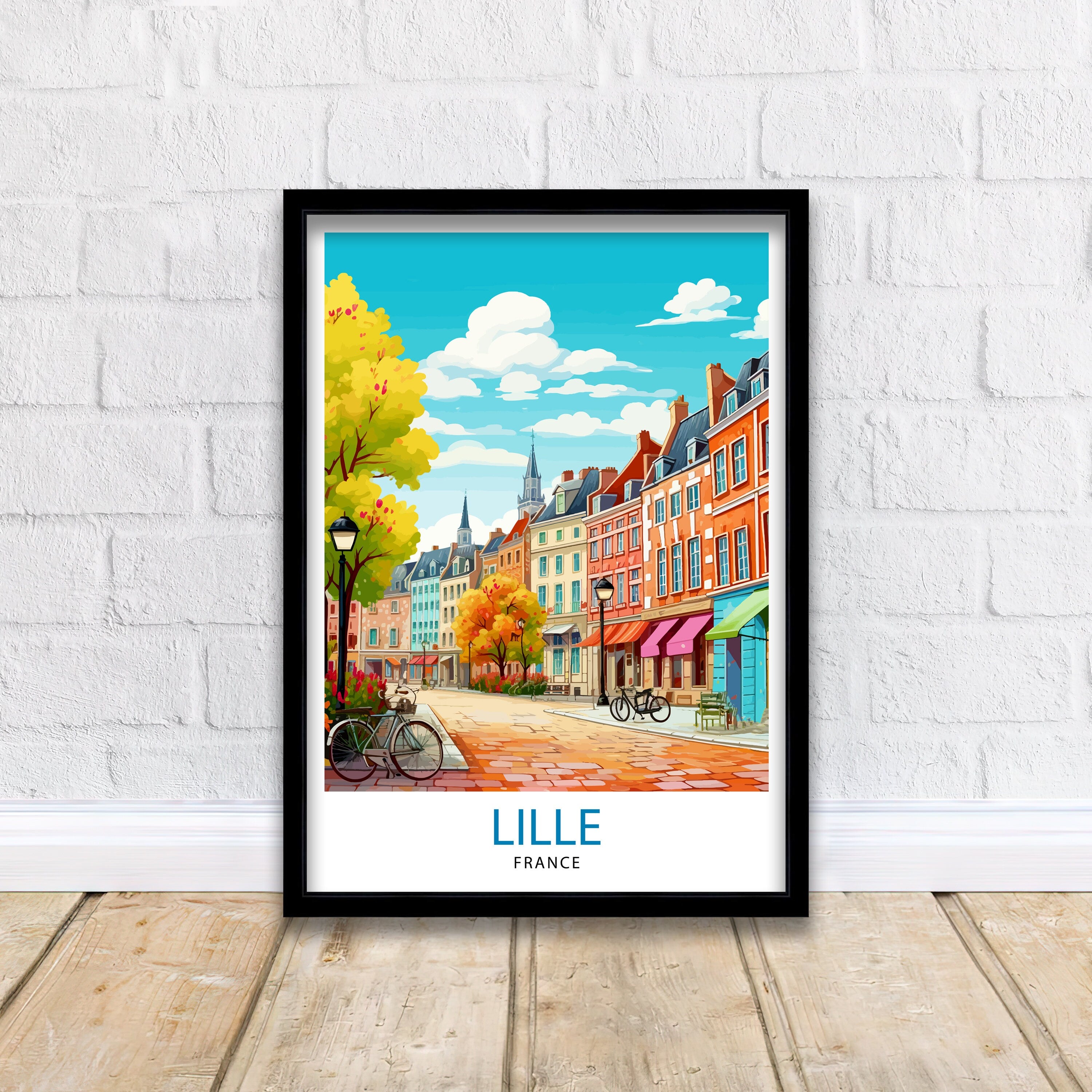Lille France Travel Print Lille Wall Decor Lille Poster France Travel Prints Lille Art Print Lille Illustration Lille