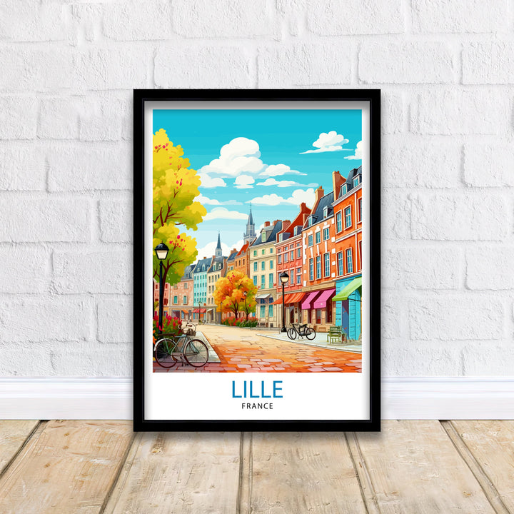 Lille France Travel Poster Lille