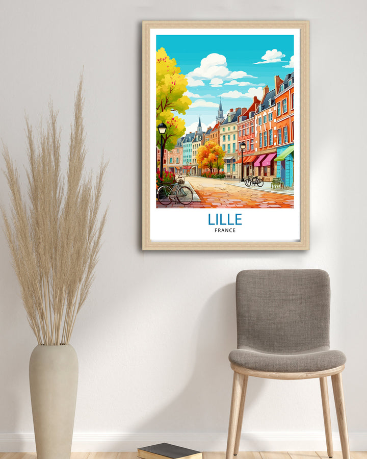 Lille France Travel Poster Lille