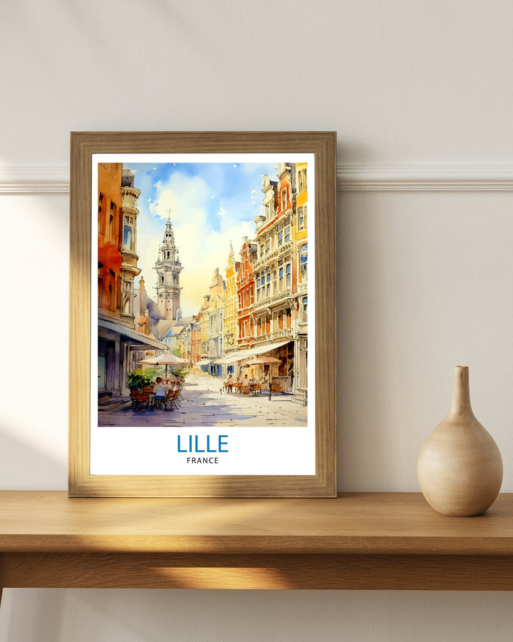 Lille France Travel Poster Lille