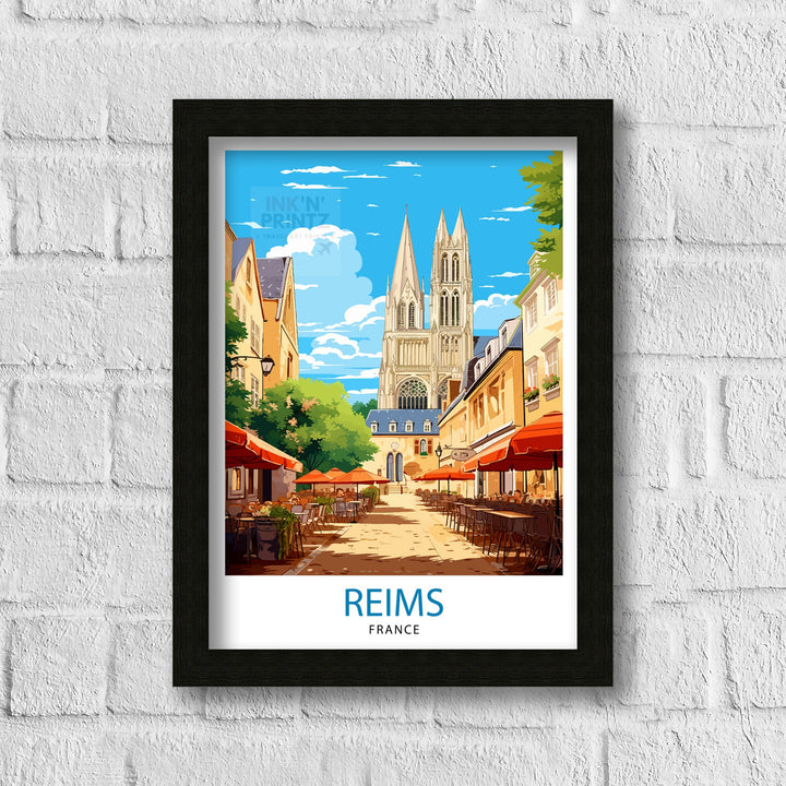 Reims France Travel Poster Reims