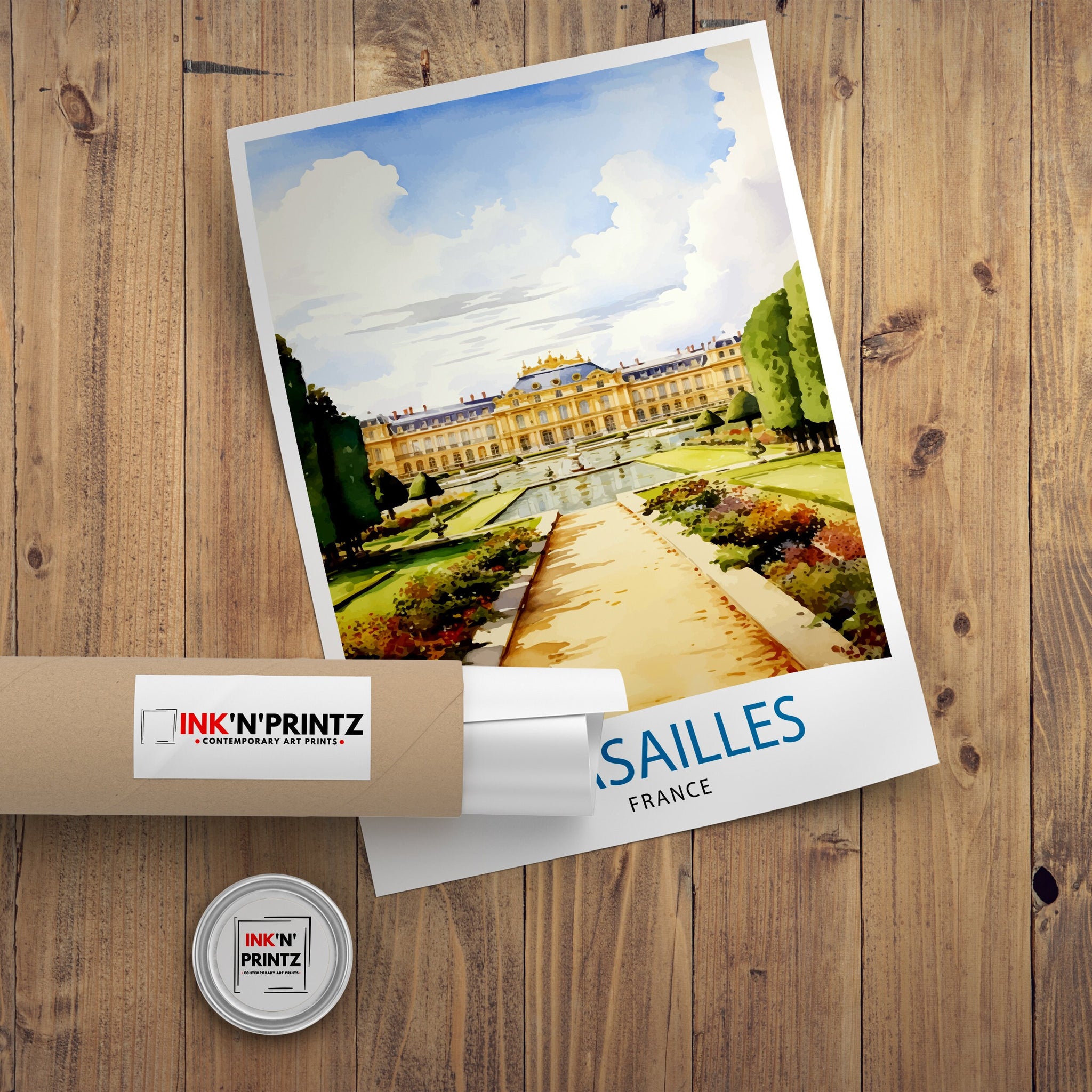 Versailles France Travel Print Versailles Wall Decor Versailles Poster France Travel Prints Versailles Art Print Versailles Illustration