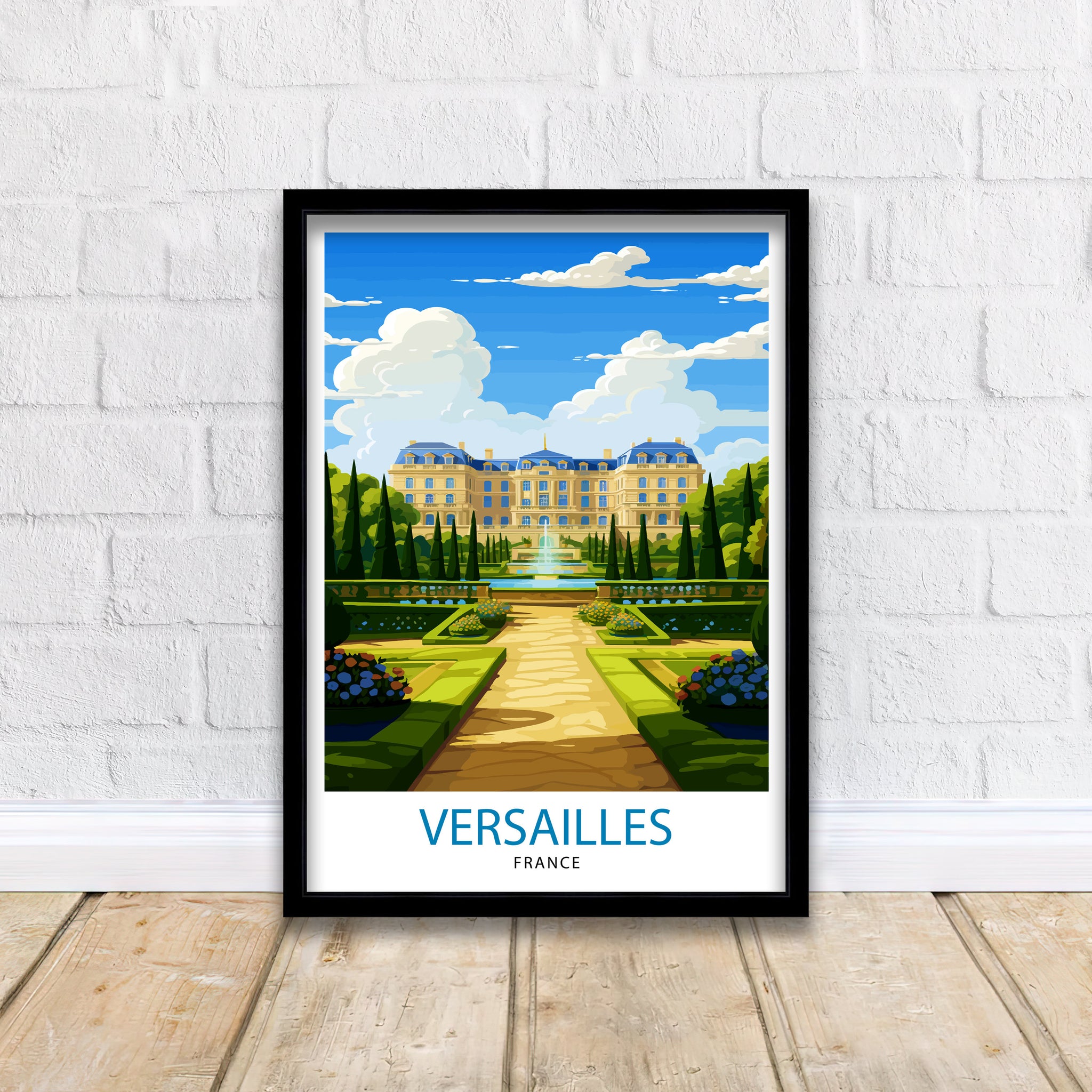 Versailles France Travel Print Versailles Wall Decor Versailles Poster France Travel Prints Versailles Art Print Versailles Illustration