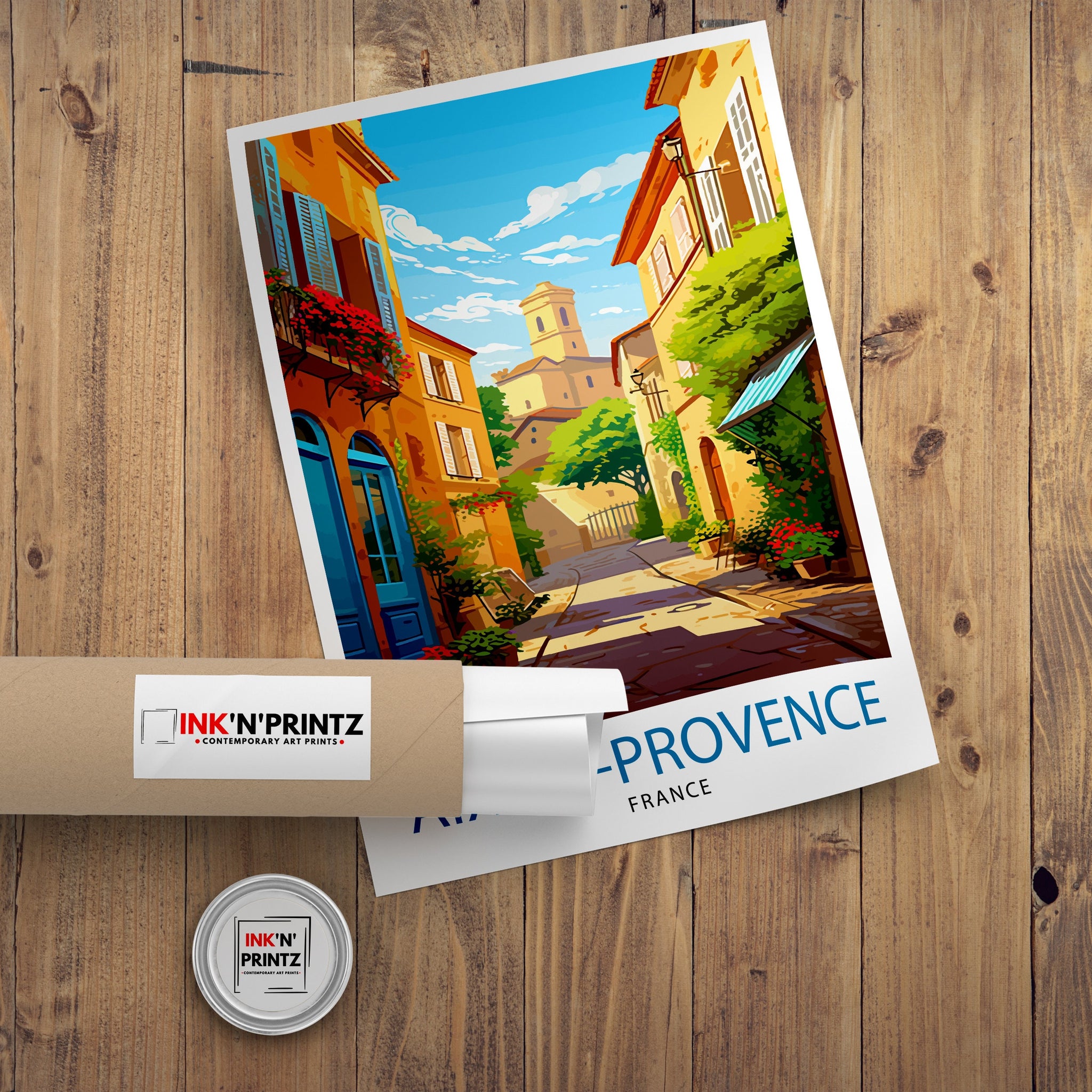 Aix-en-Provence Travel Print Provence Wall Decor Aix-en-Provence Poster France Travel Prints Aix-en-Provence Art Print Provence Illustration