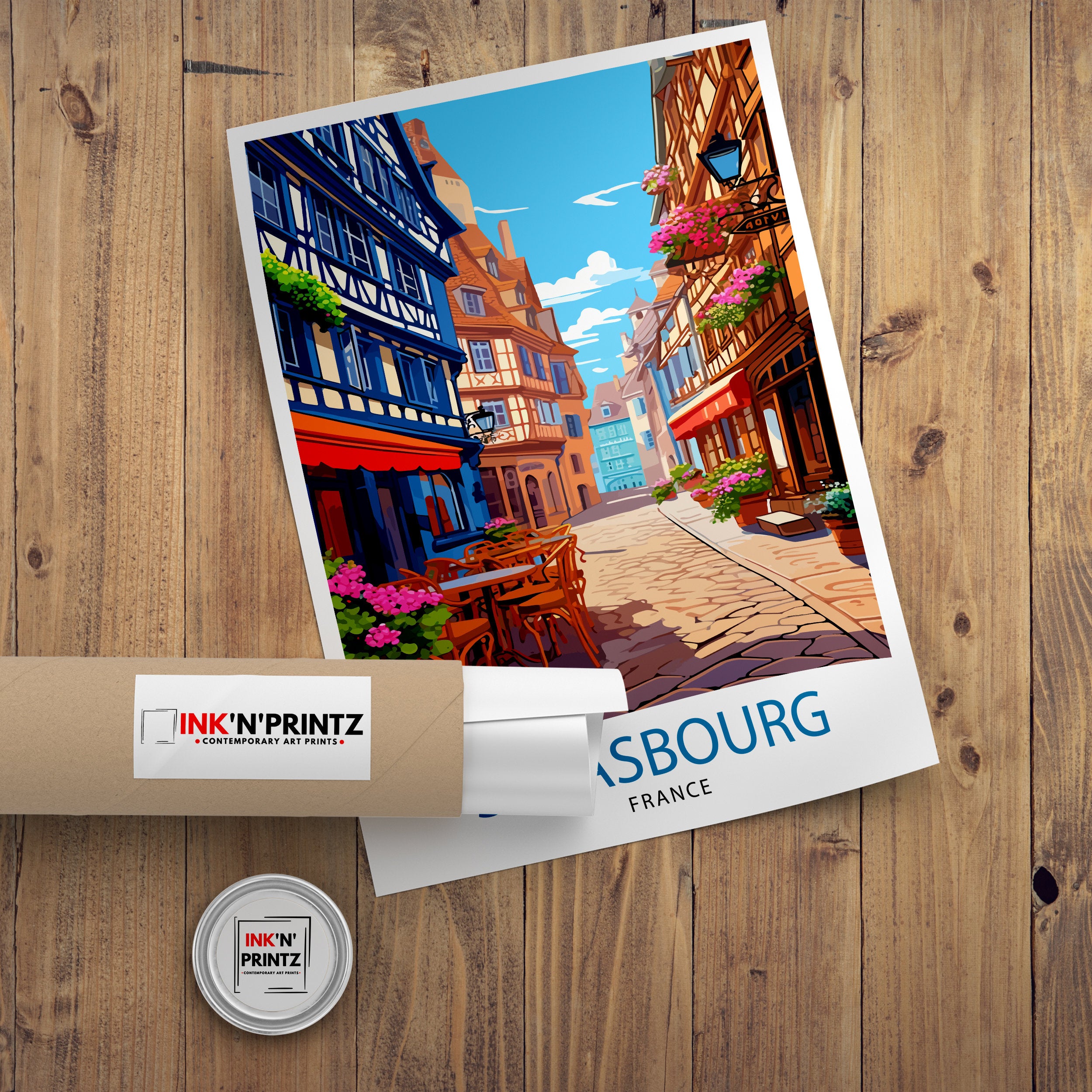 Strasbourg France Travel Print Strasbourg Wall Decor Strasbourg Poster France Travel Prints Strasbourg Art Print Strasbourg Illustration