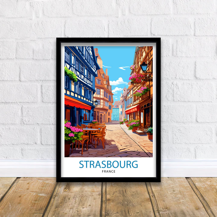 Strasbourg France Travel Poster Strasbourg