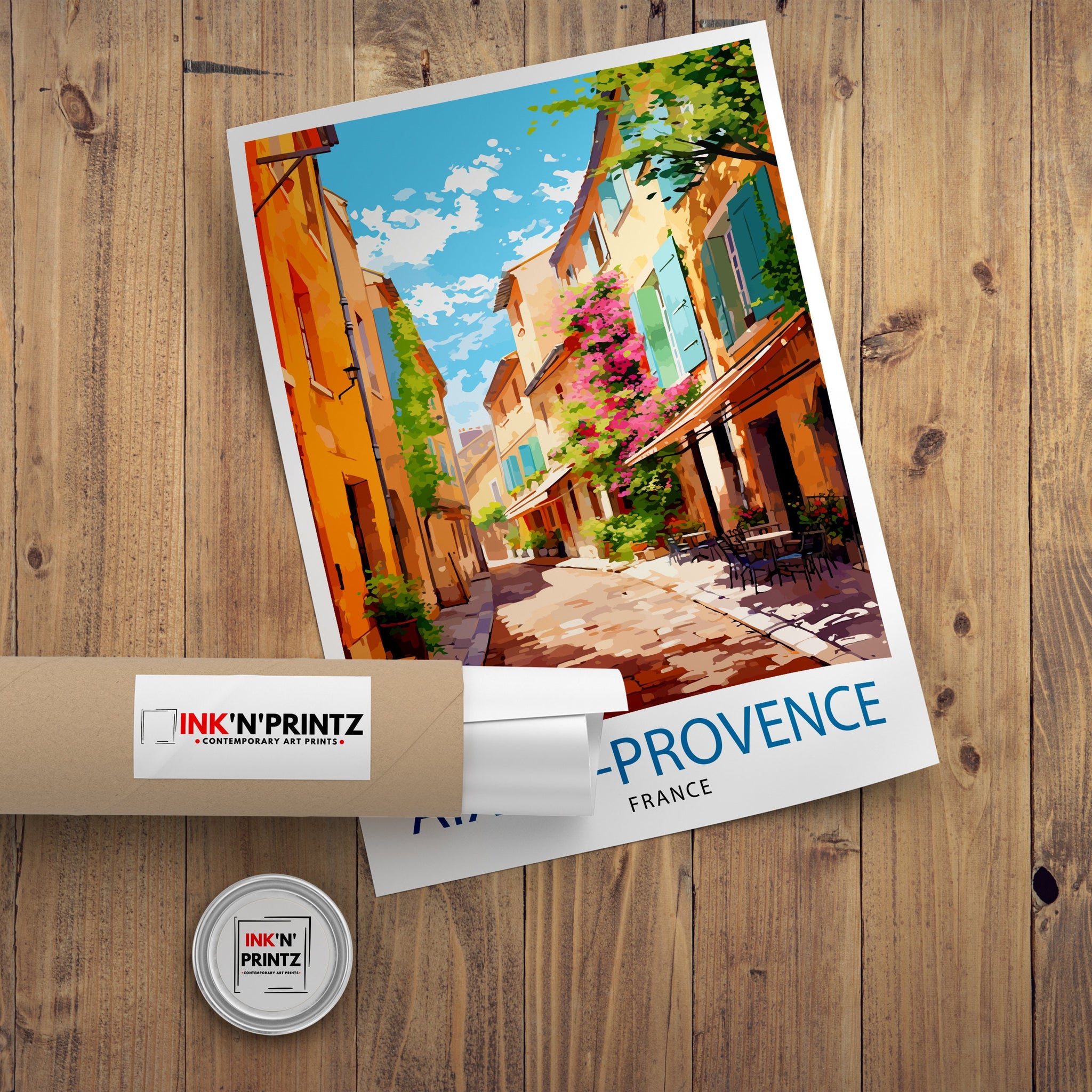 Aix-en-Provence Travel Print Provence Wall Decor Aix-en-Provence Poster France Travel Prints Aix-en-Provence Art Print Provence Illustration