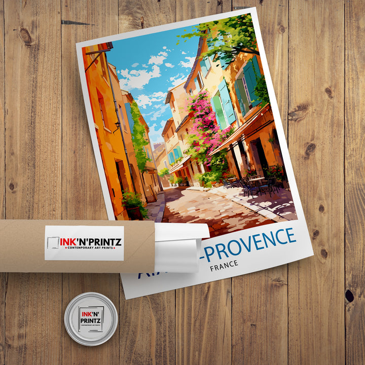 Aix-en-Provence Travel Poster Provence